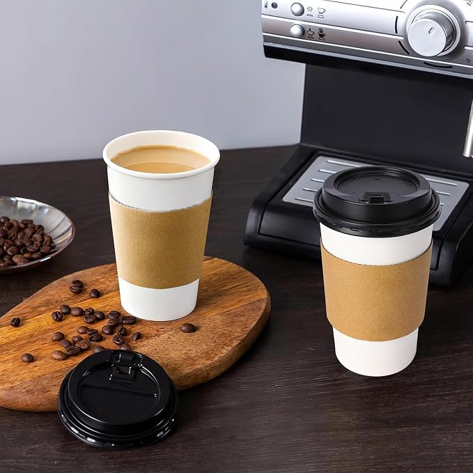 Lamosi 50 Pack 12 oz Disposable Coffee Cups - Image 9