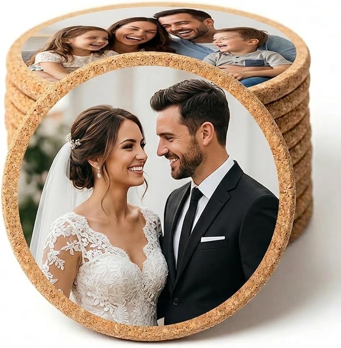 Personalized Cork Coasters – Custom Drink Coasters by Qansean