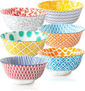 Ceramic Soup Bowls Set - 24 Oz Deep Cereal Bowl - 6 Inch Large Kitchen Dinner by Cerkik