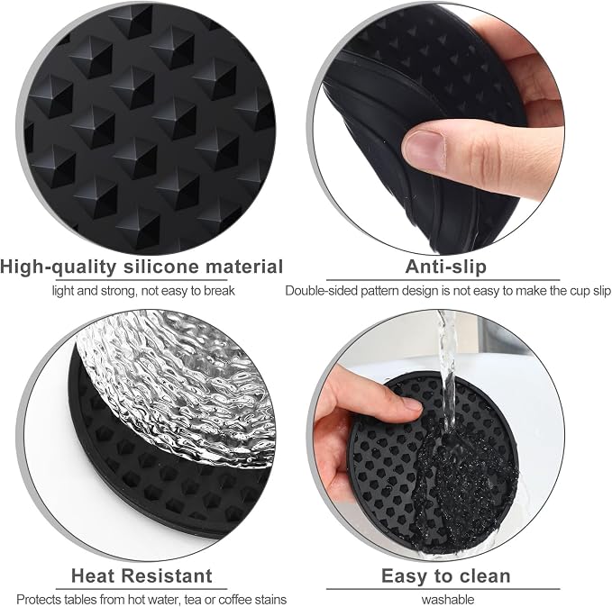 Eccliy 48 Pack Silicone Coasters - Image 3