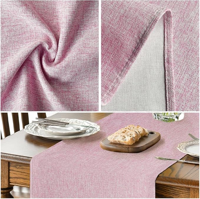Artoid Mode Pink Table Runner, Seasonal Summer Washable Kitchen Dining Table - Image 4