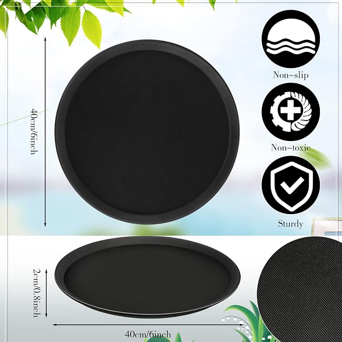 Lallisa 8 Pcs 16'' Large Restaurant Serving Trays - Image 2