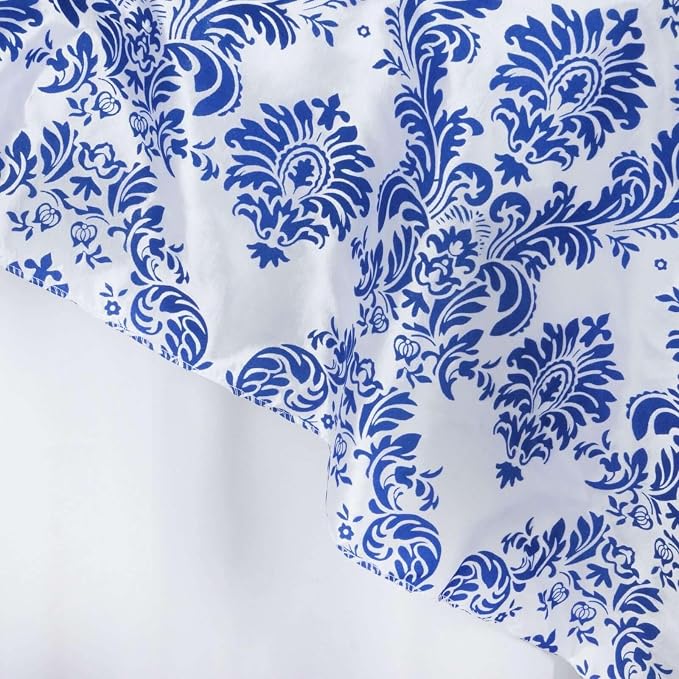 Efavormart 5pcs Royal Damask Flocking Square Tablecloth Overlay 60"x60" Square - Image 2