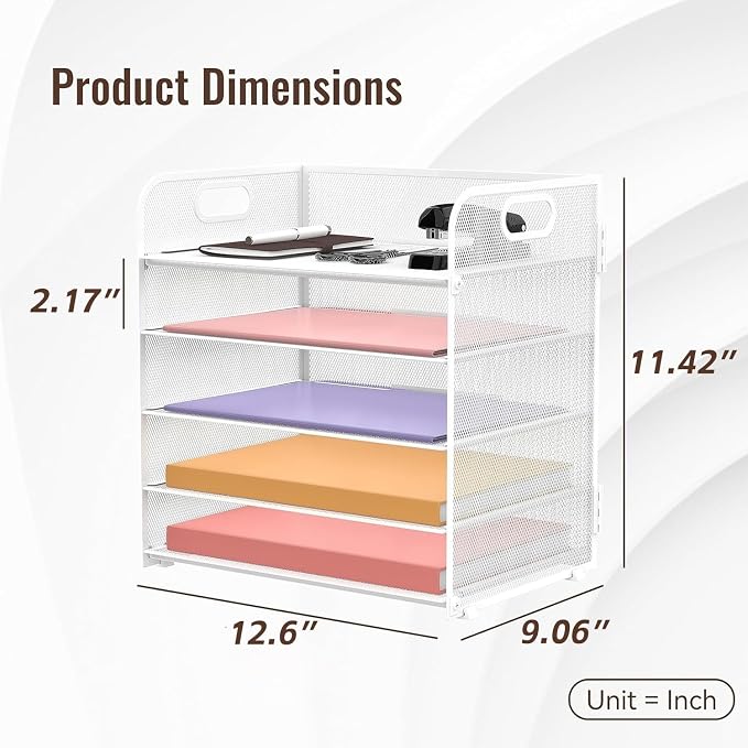 5 Trays Paper Organizer Letter Tray - Image 5