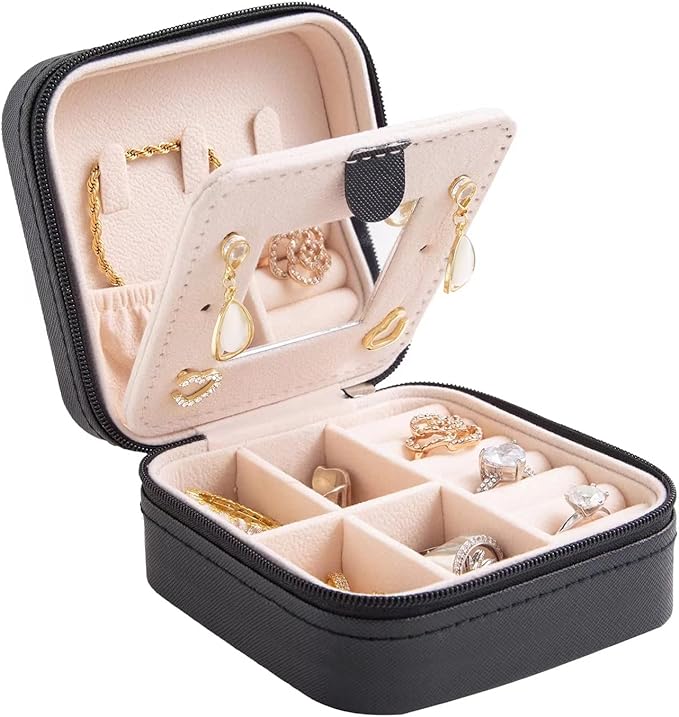 KElofoN Travel jewelry case Travel jewelry box Travel Jewelry Organizer Small by KElofoN