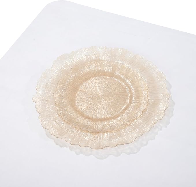 U-QE 60PCS Clear Coffee Plastic Plates - Image 5
