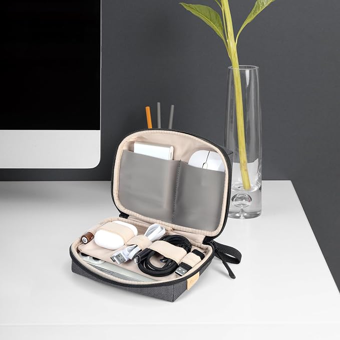 Small Electronics Organizer Travel Case, Portable Tech Case Pouch - Image 7