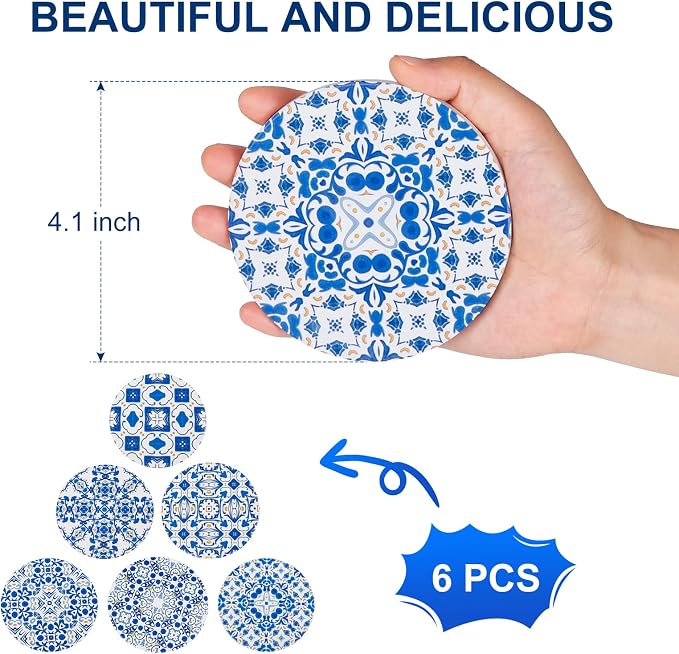 Ceramic Coasters for Drinks Absorbent - Image 2
