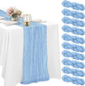 10 Pack Cheesecloth Table Runner 6FT Boho Gauze Rustic Fabric Table Runner by HAISIWLKJ