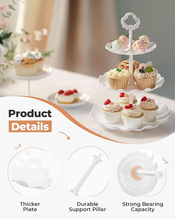 Kootek 10pcs Cupcake Stand Dessert Table Display Set Serving Tray - Image 2