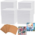 60 Pcs Ceramic Tiles for Crafts White Ceramic Coasters for Crafts Blank by COYMOS