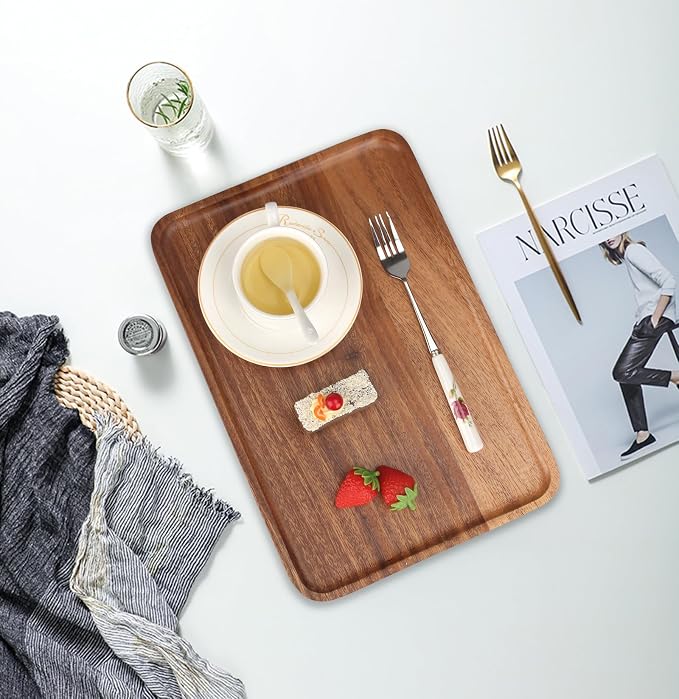 Acacia Wood Trays Large Cheese Charcuterie Boards Wooden Serving Platters | - Image 5