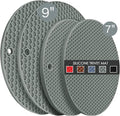 Silicone Trivet Mats, 2 Sizes 7 & 9 Inch Heat Resistant Silicone Hot Pads Pot by QPIXDIGITAL