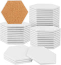 GNIEMCKIN 40 Pieces 3.75 Inch Hexagon Blank Ceramic Coasters, Unglazed | by GNIEMCKIN
