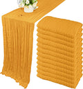 12 Pack 10Ft Cheesecloth Table Runner 35x120 Inch Boho Gauze Table Runner by Fivenl