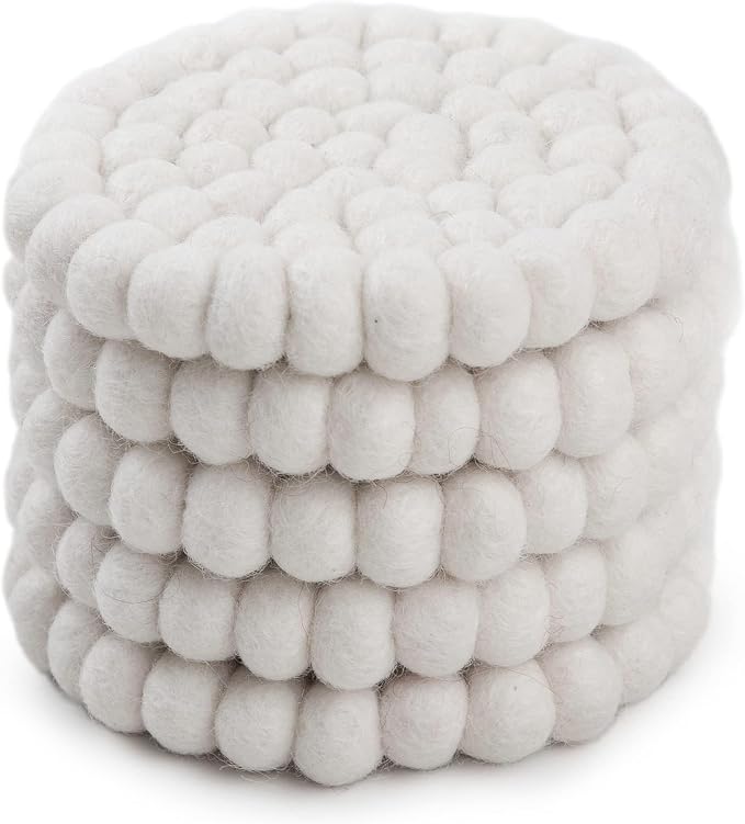 Round Felt Ball Coasters - Image 5