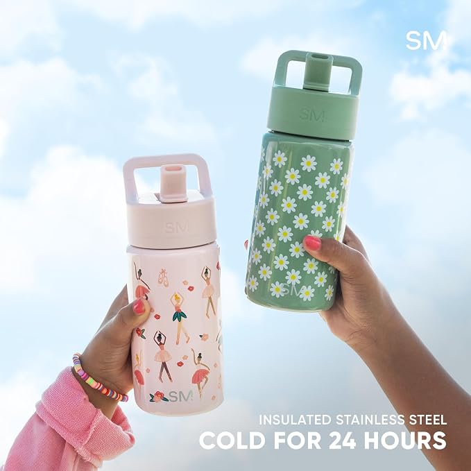 Simple Modern Personalized Kids Water Bottle | 14oz | Airplane | Insulated - Image 3