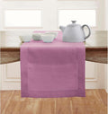 Solino Home 100% Linen Table Runner Violet, Classic Hemstitch 14 x 90 in | by SolinoHome