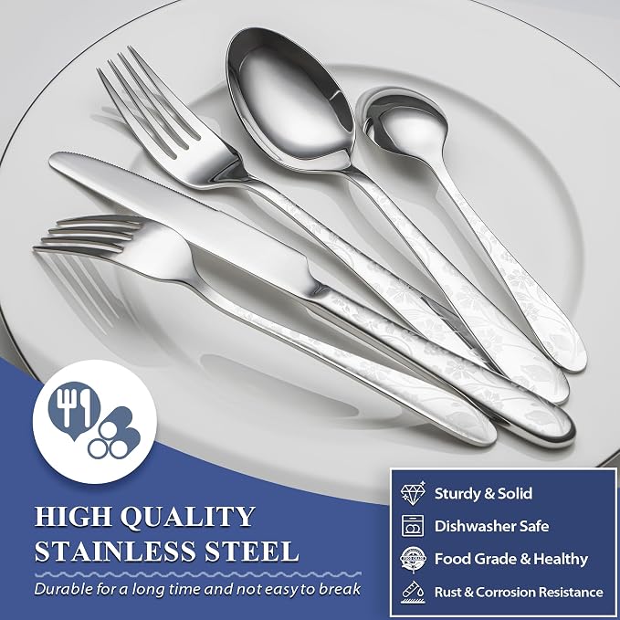 40 Piece Silverware Set Service - Image 3
