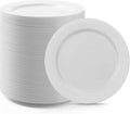 Bestluck 100PCS White Plastic Dinner Plates 10inch by Bestluck