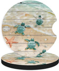 2pcs Cute Sea Turtles Car Coasters, Absorbent Universal neoprener Cup Holder by Unknown