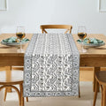 Baby Blue Eyes Hand Block Print 100% Cotton Reusable Table Runner 16" X 90" by Ridhi