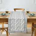 Baby Blue Eyes Hand Block Print 100% Cotton Reusable Table Runner 16" X 106" by Ridhi