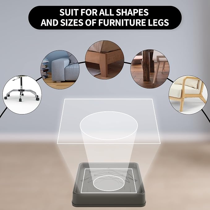 Furniture Coasters, Rubber Furniture Feet, Anti Slide Floor Protector - Image 4