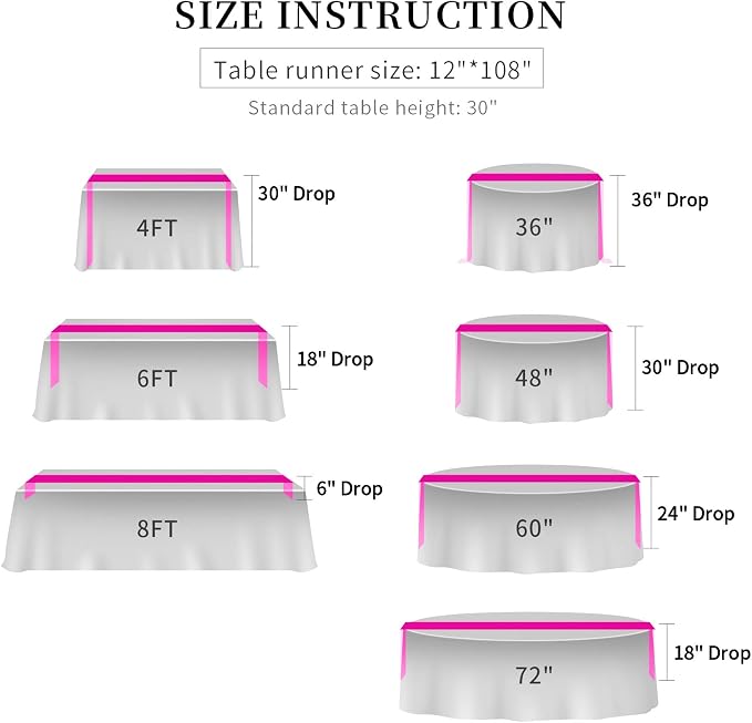 10-Pack Satin Table Runner Red 12 x 108 inches Long, Table Runners - Image 5