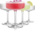 Martini Glasses Set of 4, 10oz Coupe Cocktail Glasses by LUNAMANTHA