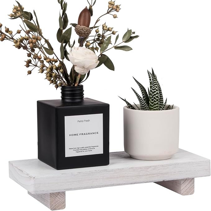 Wood Bathroom Tray Farmhouse Decor Kitchen Soap Holder, 8.7" X 3.6" White | - Image 6