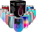 CHILLOUT LIFE 12 oz Stainless Steel Wine Tumbler by CHILLOUTLIFE