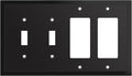Modern Edge Decorative Wall Plate Switch Plate Outlet Cover, Durable Solid Zinc by HenneBery