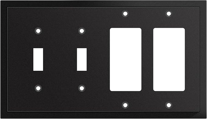 Modern Edge Decorative Wall Plate Switch Plate Outlet Cover, Durable Solid Zinc by HenneBery