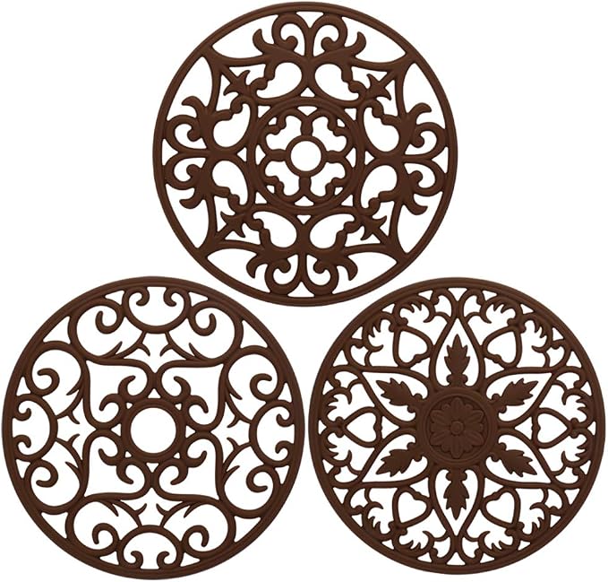 ME.FAN Trivets for Dishes/Pots/Pans, Flexible/Durable/Non Slip Hot Pads to by MEFAN