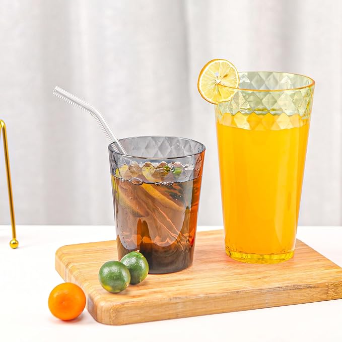 BPA-Free Plastic Tumblers 8 Pack | Reusable Dishwasher Safe | Stackable - Image 7