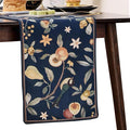bilin gaier Designer Linen Extra Long Table Runner, Floral Pattern, Dining Table by bilingaier