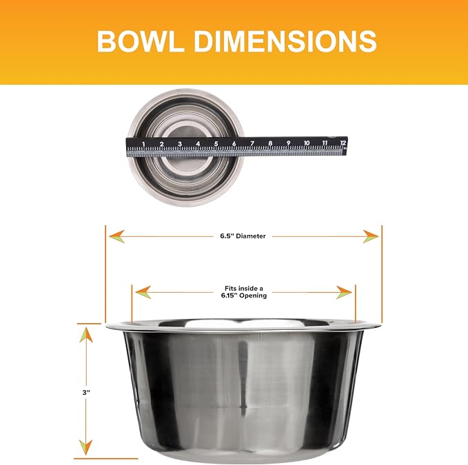 Neater Pet Brands 5 Cup Stainless Steel Dog Bowls, Dog Food Bowl & Water Bowl - Image 3