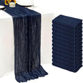 12Pack Navy Blue Cheesecloth Table Runner 20x120inch Gauze Table Runner | Boho by Seveups