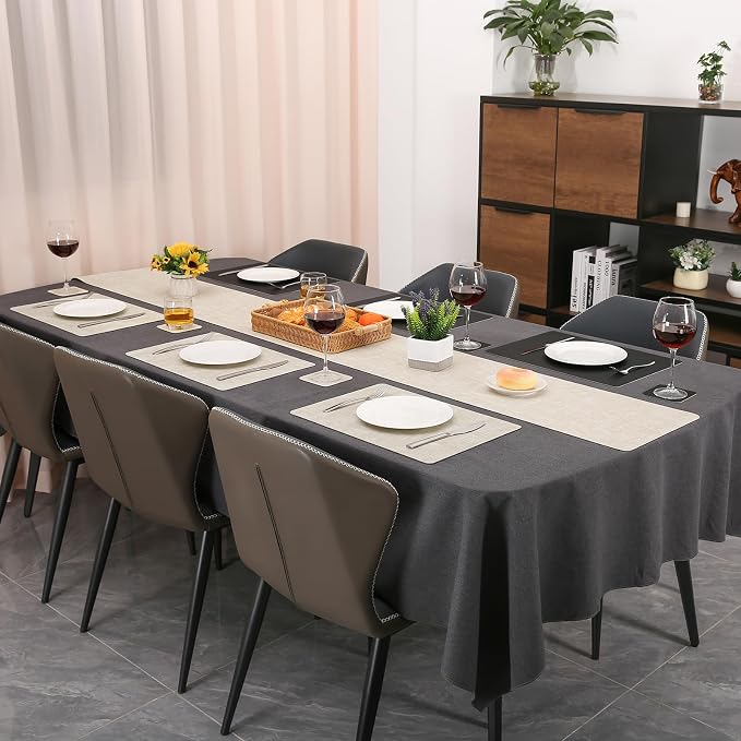 Table Runners 72 Inch Long, Dual-Sided Faux Leather Table Runner | Waterproof - Image 6