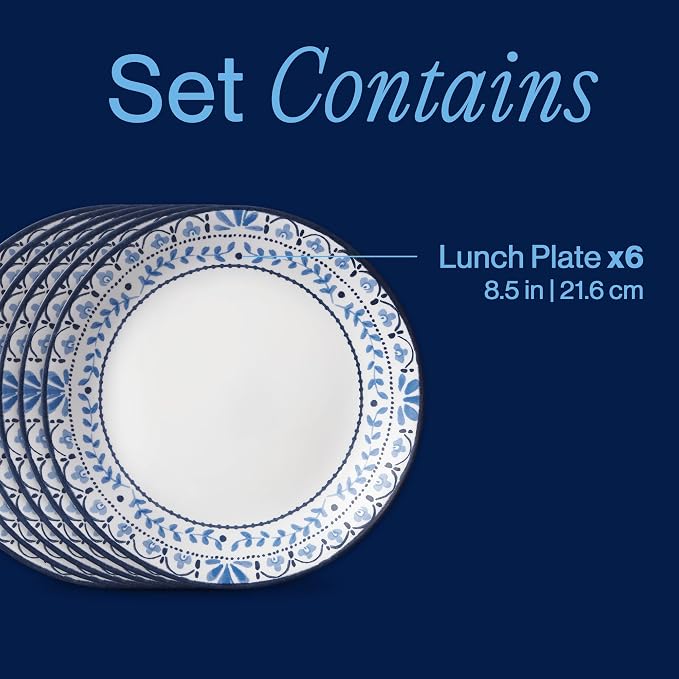 Corelle Vitrelle Salad Plates Set Triple Layer Glass and Chip Resistant - Image 3