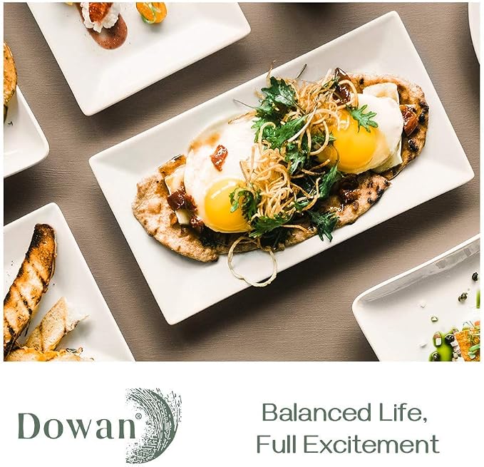 DOWAN 9.7" Rectangle Serving Plates Set of 4 - Image 2