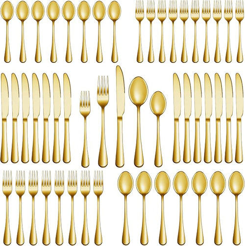 20 Pcs Gold Silverware Set Service by MUTNITT