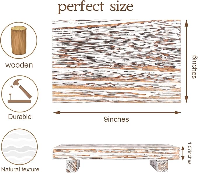 Wood Bathroom Tray Farmhouse Decor Kitchen Soap Holder, Lightweight, Easy Clean - Image 5