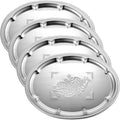 4 Pcs Silver Serving Trays Platter Tray Oval Stainless Steel 16.5 x 11.8 Inch by Unknown
