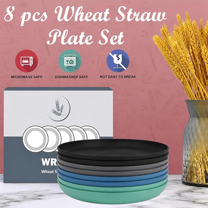 Wheat Straw Plates 9 Inch - Image 6