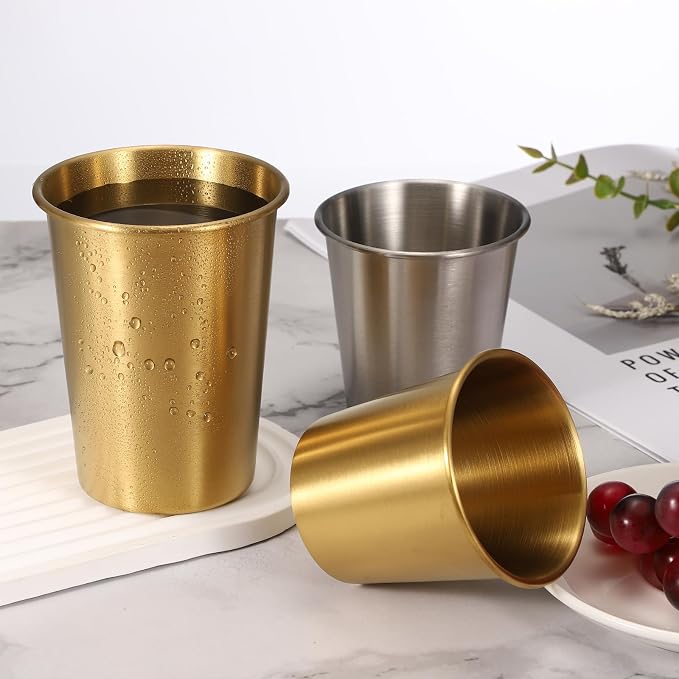uxcell 2 Pcs Stainless Steel Cups, 10oz/300ml Metal Cups Double Wall Tumbler - Image 3