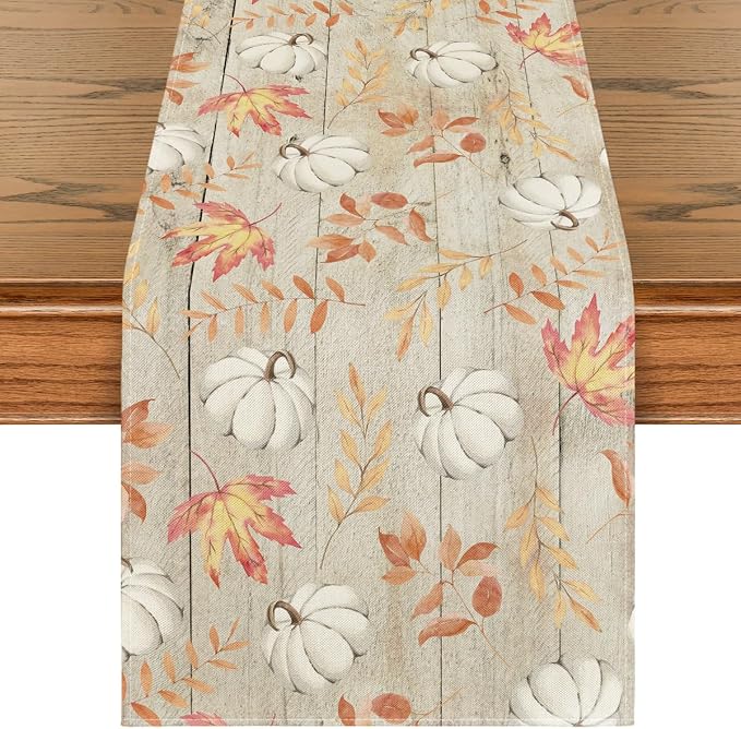 Artoid Mode 210 GSM Fall Table Runner 13x108 Inch Home Party Decor | Pumpkins by ArtoidMode