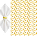 50 Pcs Gold Napkin Rings, Matte Gold Semicircle Thanksgiving Napkin Rings by Unknown