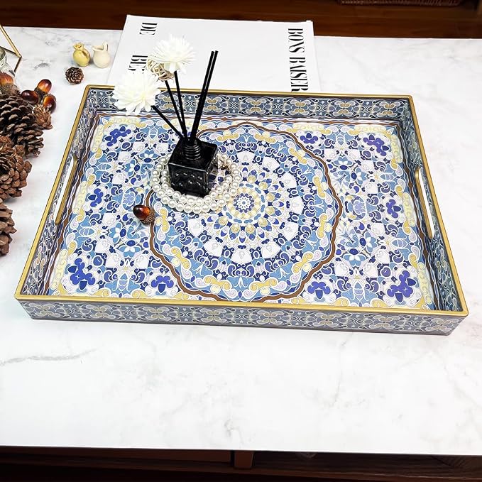 Blue Decorative Tray, Serving Tray - Image 2
